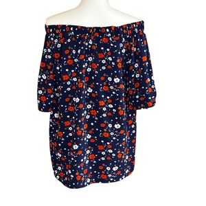 Michael Kors Off the Shoulder Flowered Top